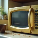 microwave showing replacement warning