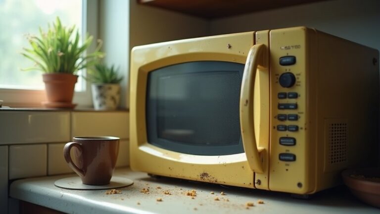 microwave showing replacement warning