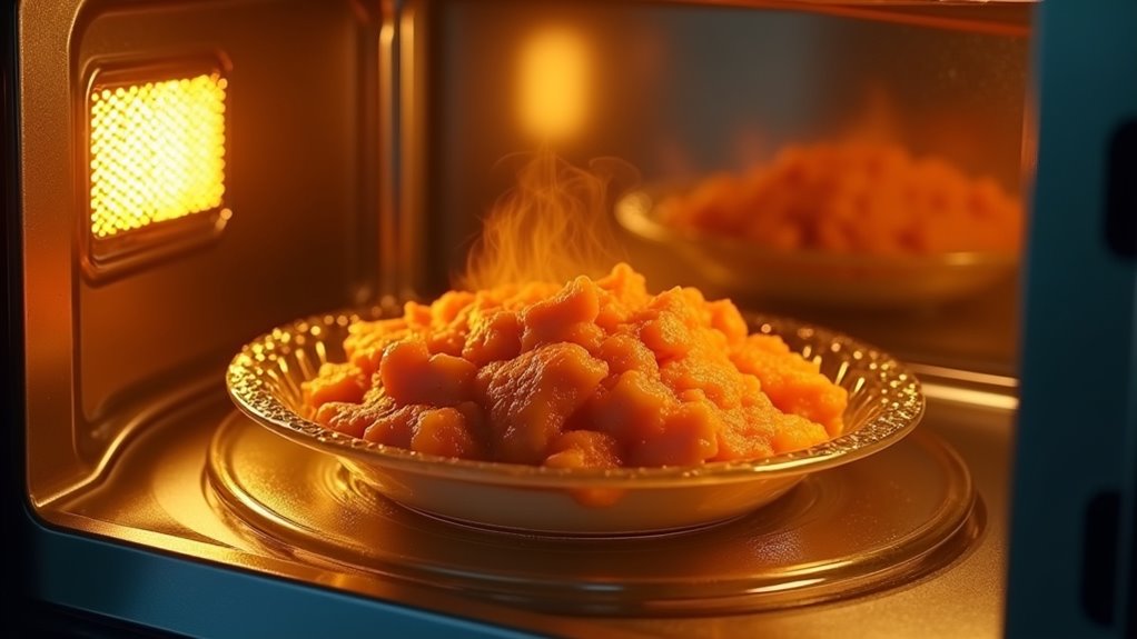 microwaves excite water molecules